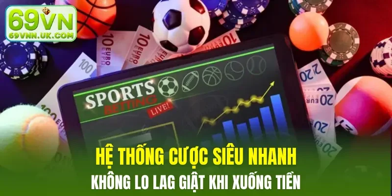 Hệ thống cược siêu nhanh không lo lag giật khi xuống tiền