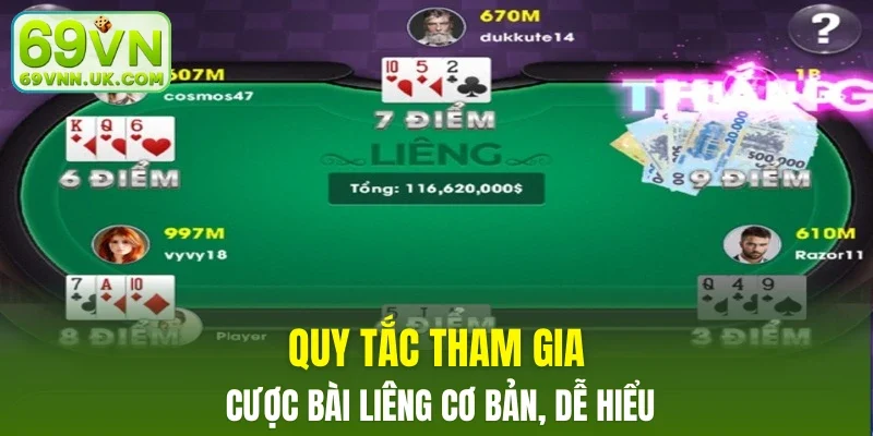 Quy tắc tham gia cược bài Liêng cơ bản, dễ hiểu