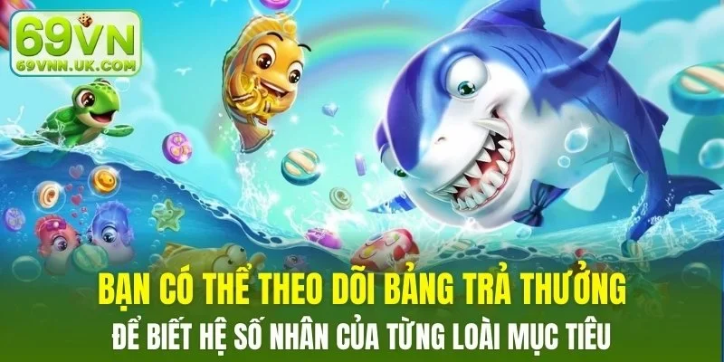 Theo dõi bảng trả thưởng để biết hệ số nhân của từng loài mục tiêu