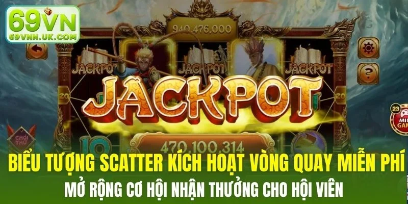 Biểu tượng Scatter kích hoạt vòng quay miễn phí